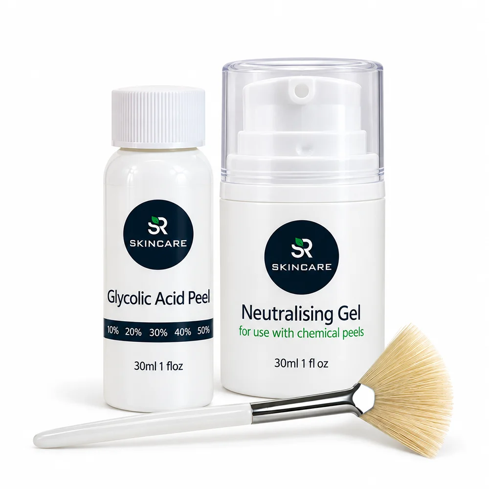 Glycolic Peel Skincare Duo with Fan Brush glycolic acid